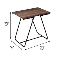 Honey Can Do Black Square Side Table