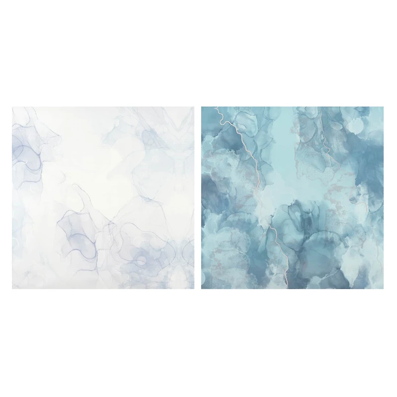 12" x 12" Teal Alcohol Ink Sublimation Sheets, 2ct. by Make Market®