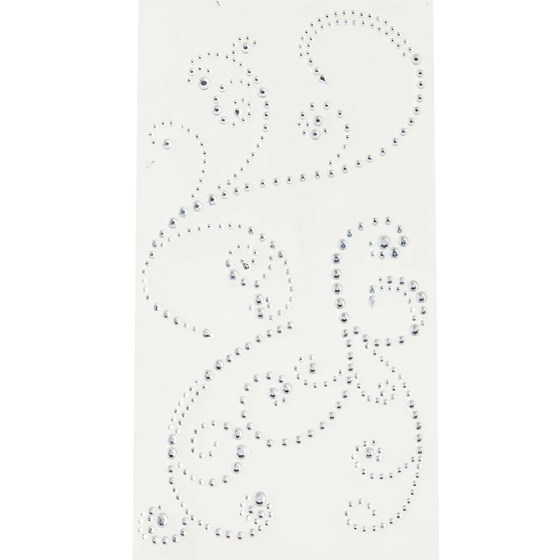 12 Packs: 3 ct. (36 total) Large Clear Flourish Adhesive Rhinestones by Recollections™