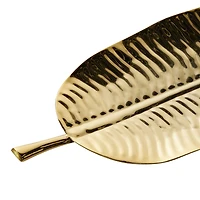 The Novogratz Set of 2" Gold Metal Contemporary Tray, 26" x 11"