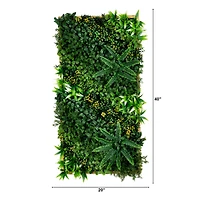 20" x 40" Framed Hawaiian Islands Artificial Living Wall Art Panel