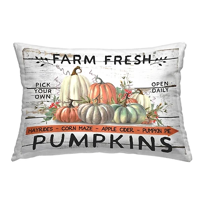 Stupell Industries Fresh Pumpkin Mound Decorative Printed Throw Pillow