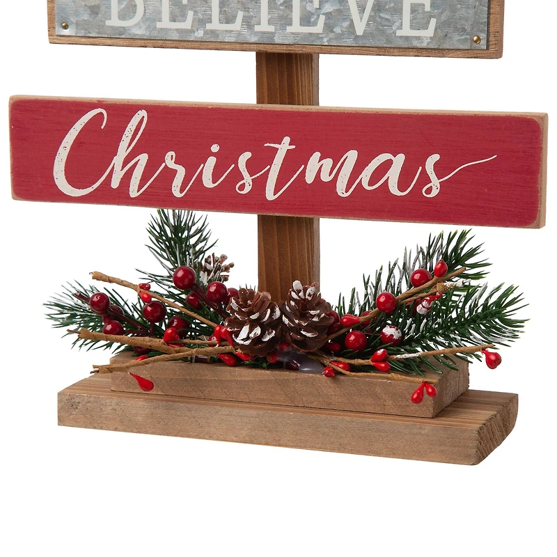 Glitzhome® 20" Wooden Christmas Tree Sign