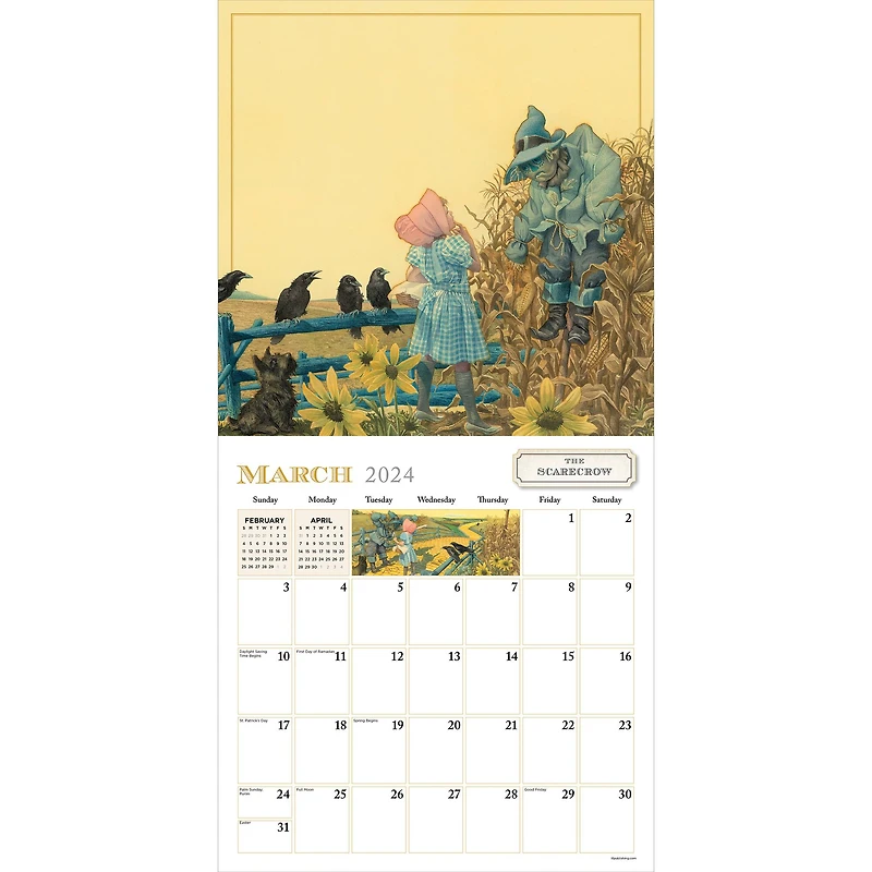 TF Publishing 2024 Wizard of Oz Wall Calendar