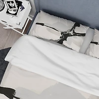 Designart 'Abstract Neutral III' Geometric Bedding Set