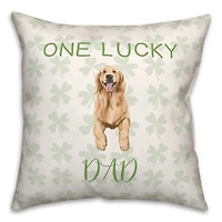 One Lucky Dad 18" x 18" Throw Pillow