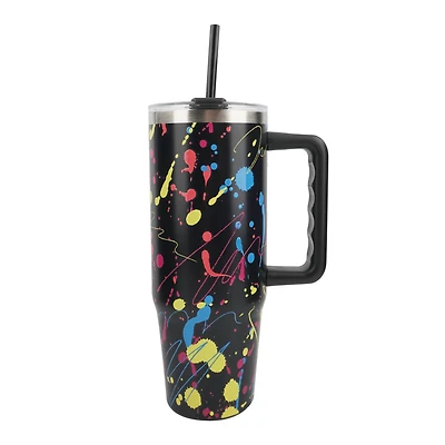 30oz. Splatter Stainless Steel Insulated Tumbler by Celebrate It
