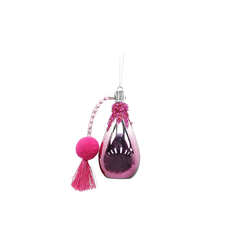 4.25" Pink Perfume Bottle Glass Ornament by Ashland®
