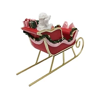 10.5" Sleigh with Poodle & Gifts Tabletop Décor by Ashland®