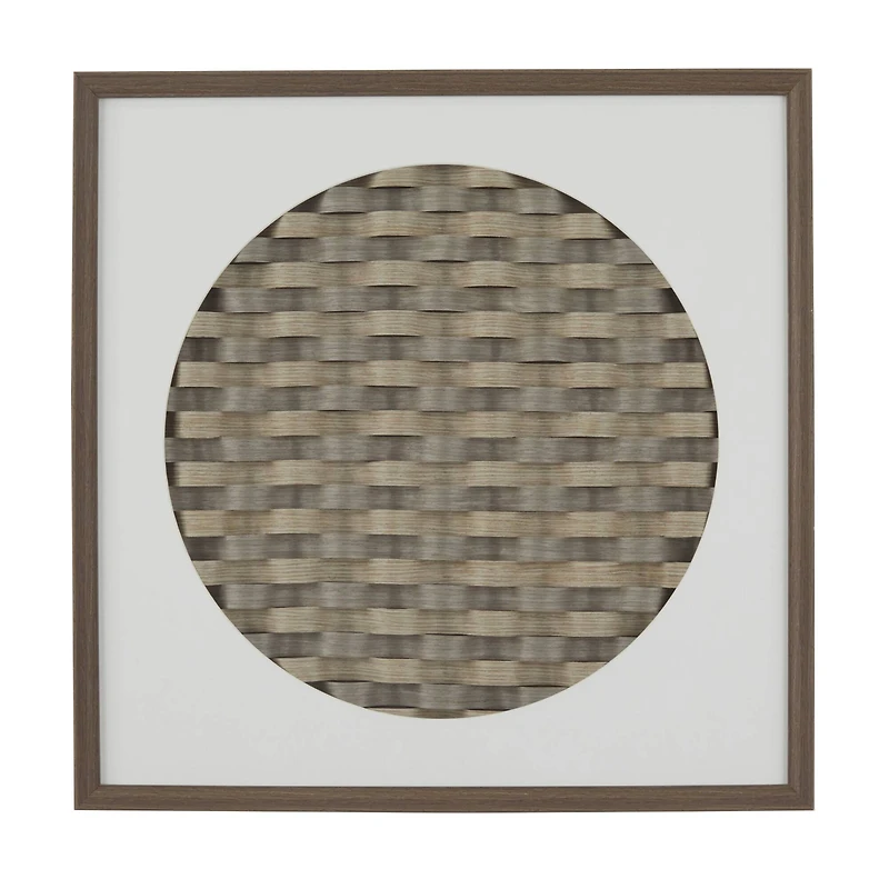 Dark Brown Wood Contemporary Shadow Box, 24" x 2" x 24"