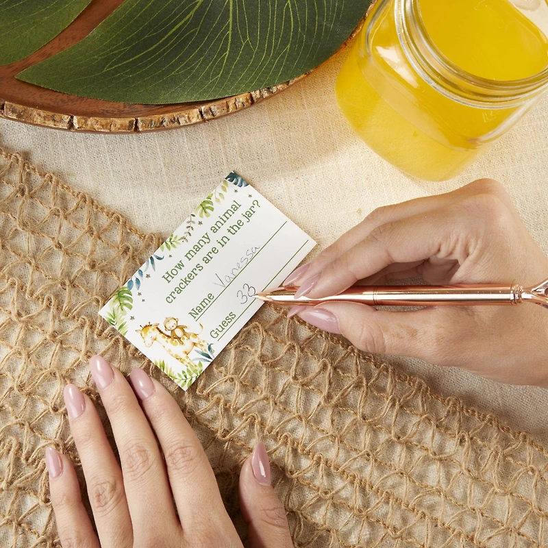 Safari Baby Advice Card & Baby Shower Game Set