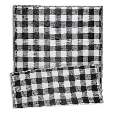 DII® Black & White Buffalo Check Outdoor Rug, 5ft. x 8ft.