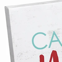 Candy Cane Wishes and Mistletoe Kisses 20x20 Canvas Wall Art