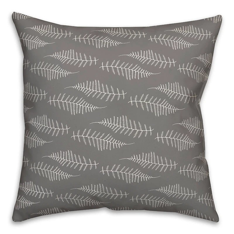 Sketched Fern Pattern Throw Pillow 18" x 18"
