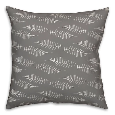 Sketched Fern Pattern Throw Pillow 18" x 18"