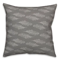 Sketched Fern Pattern Throw Pillow 18" x 18"