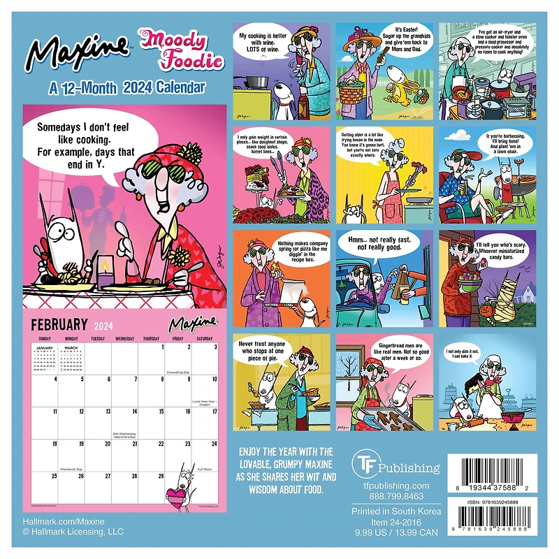 TF Publishing 2024 Maxine Mini Calendar