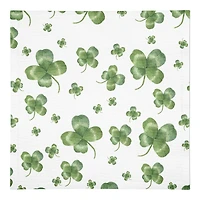Painterly Shamrock Pattern 10" x 10" Cotton Twill Napkin