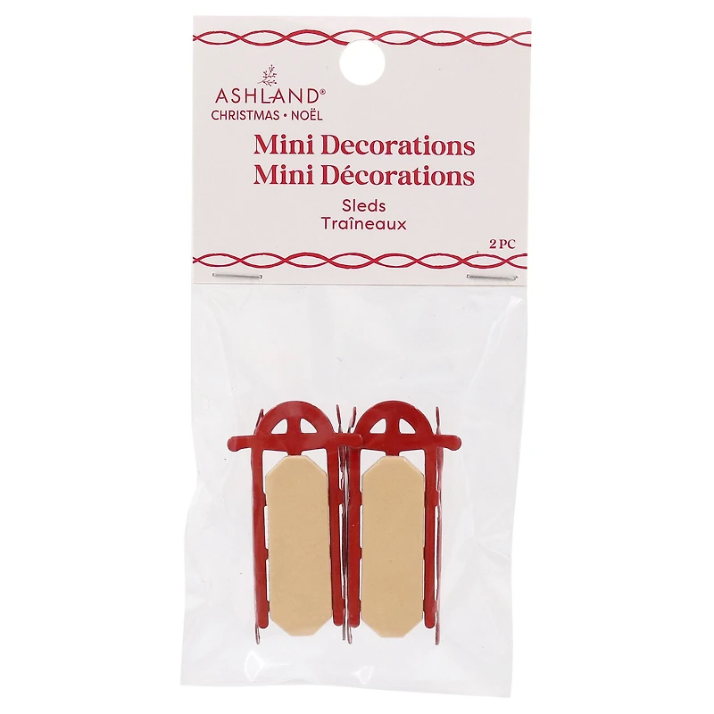 Mini Red Sled Decorations by Ashland®