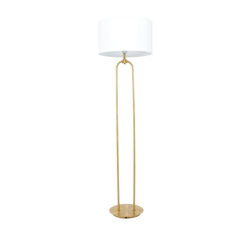 CosmoLiving by Cosmopolitan Gold Iron Modern Floor Lamp, 64" x 19" x 19"