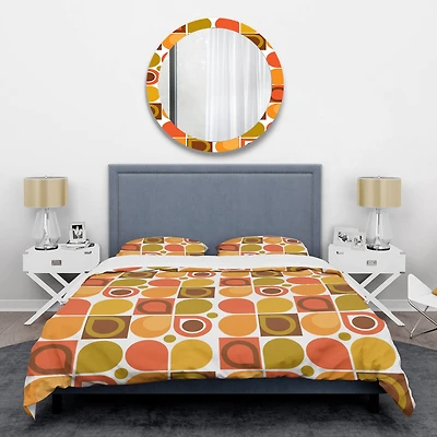 Designart 'Abstract Retro Geometric Pattern VI' Mid-Century Duvet Cover Set