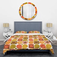 Designart 'Abstract Retro Geometric Pattern VI' Mid-Century Duvet Cover Set