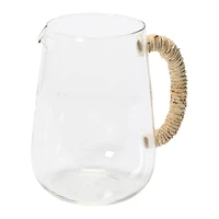 Hello Honey® 7" Glass Pitcher with Natural Rope Wrapped Handle