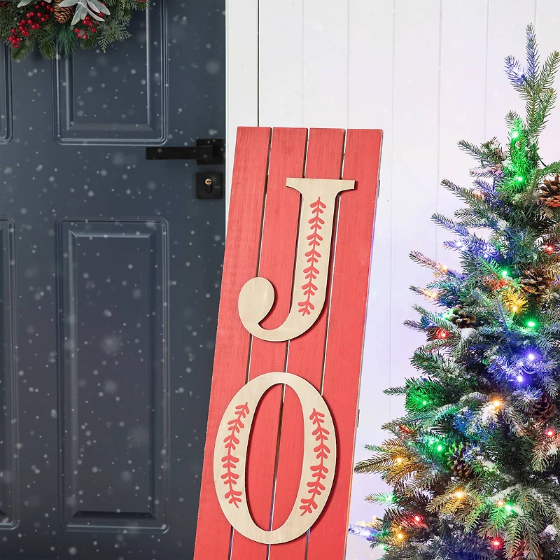 Glitzhome® 42" Christmas JOY Wood Porch Sign