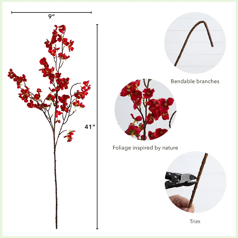 41" Cherry Blossom Flower Stems