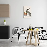 Stupell Industries Bunny with Carrots Canvas Wall Art