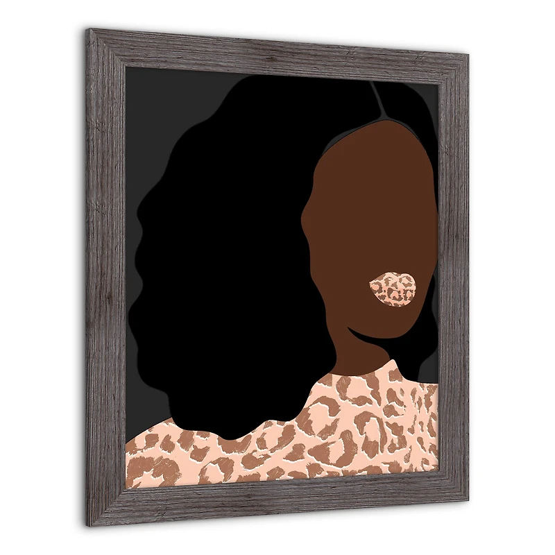 Cheetah Lips Western Framed Print