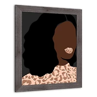Cheetah Lips Western Framed Print