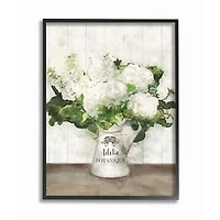 Stupell Industries White Florals in Antique Milk Pitcher with Frame Wall Accent