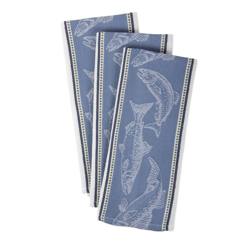 DII® Fish Jacquard Dishtowel, 3ct.