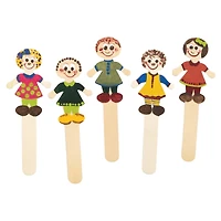 Creativity Street® 5.5" Natural Wood People-Shaped Craft Sticks, 3 Packs of 36