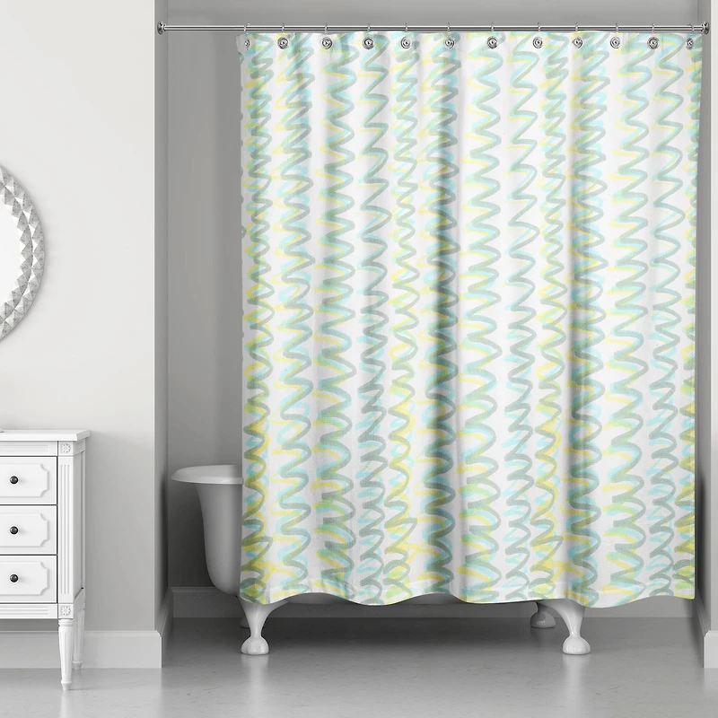 74" Squiggles Shower Curtain