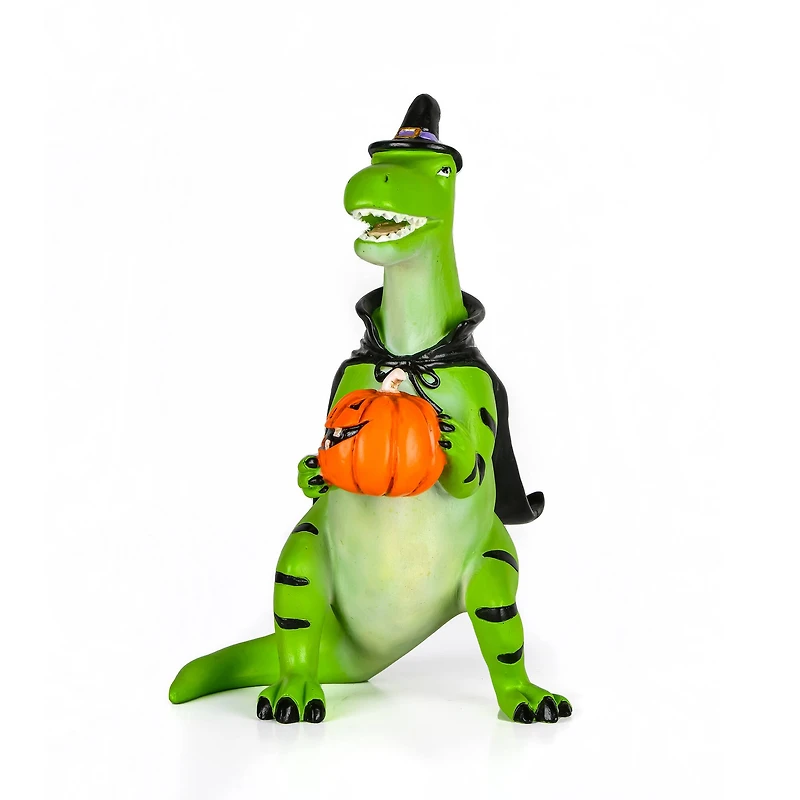 10" Halloween Green Dinosaur Tabletop Décor