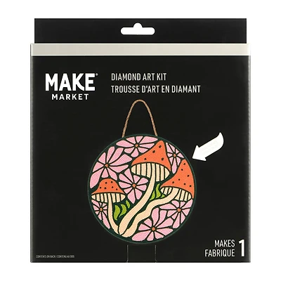 Mushroom Wood Plaque Diamond Art Kit by Make Market®