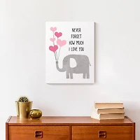 Never Forget How Much I Love You Canvas Wall Art