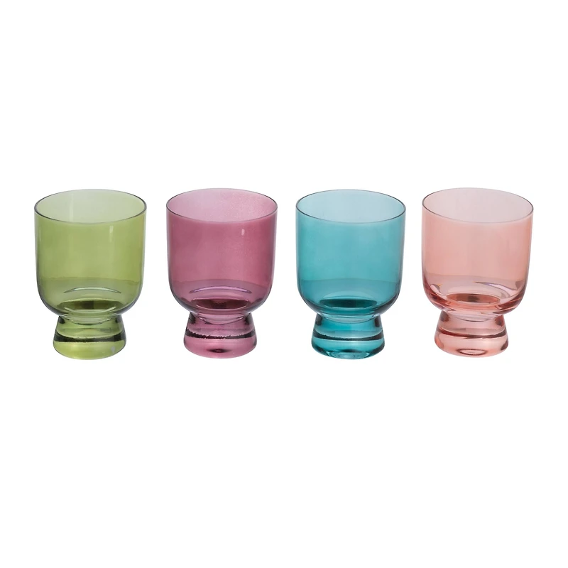 Hello Honey® 6oz. Hand Blown Footed Drinking Glasses Set