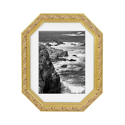 6" x 8" Gold Octagon Tabletop Frame with Mat by Studio Décor® Treasured Finds