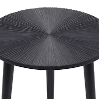 Black Mango Wood Contemporary Accent Table, 21" x 17" x 17"
