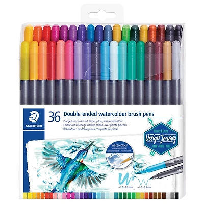 6 Packs: 36 ct. (216 total) Staedtler® Double-Ended Watercolor Brush Pens Set