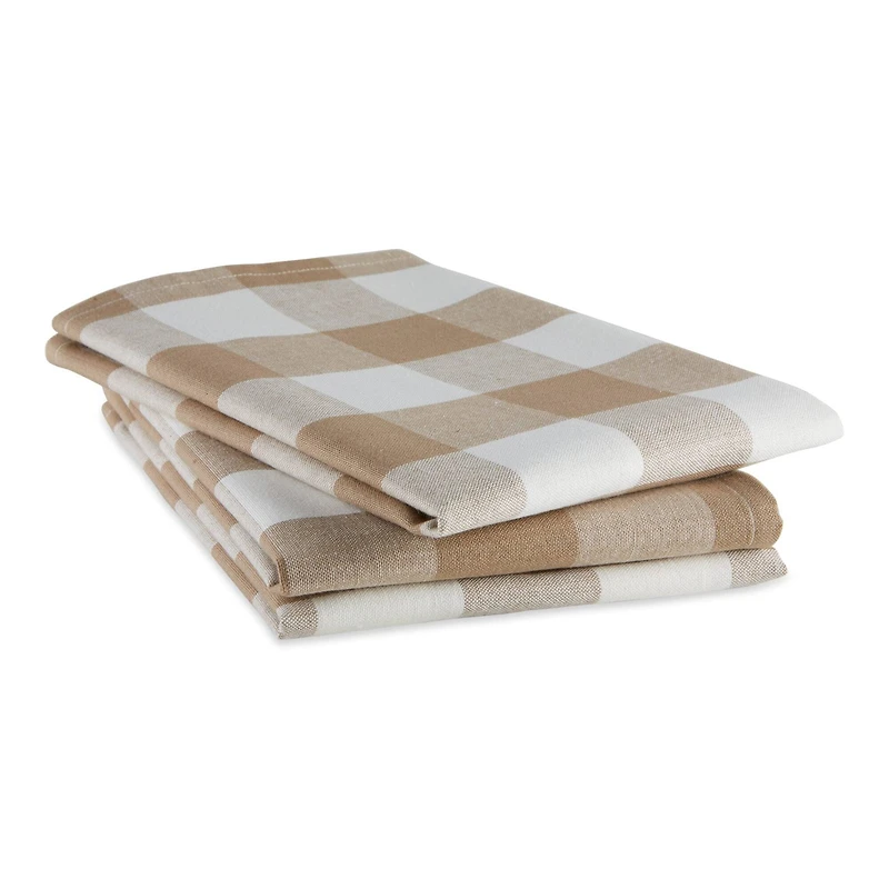DII® Stone Buffalo Check Dish Towels, 3ct.