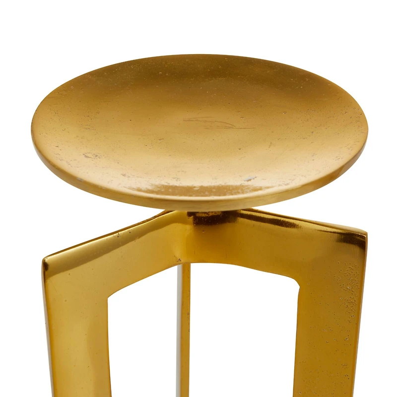 CosmoLiving by Cosmopolitan Gold Contemporary Candle Holder Set