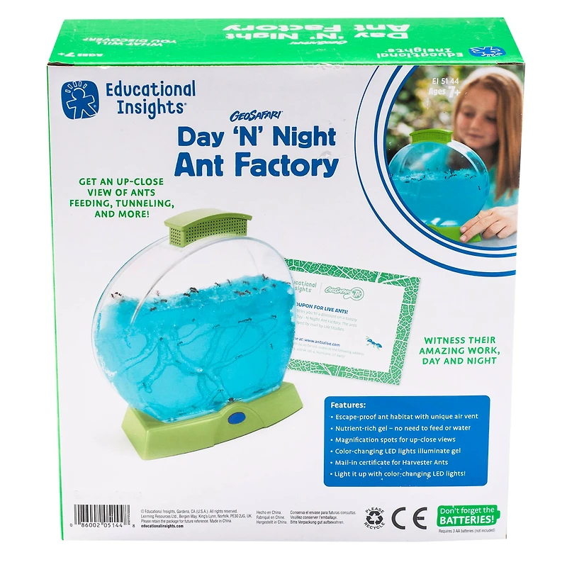 Educational Insights® Geosafari® Day 'N' Night Ant Factory