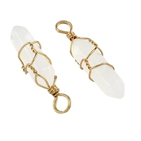 White Quartz Prism Pendants, 2ct. by Bead Landing™