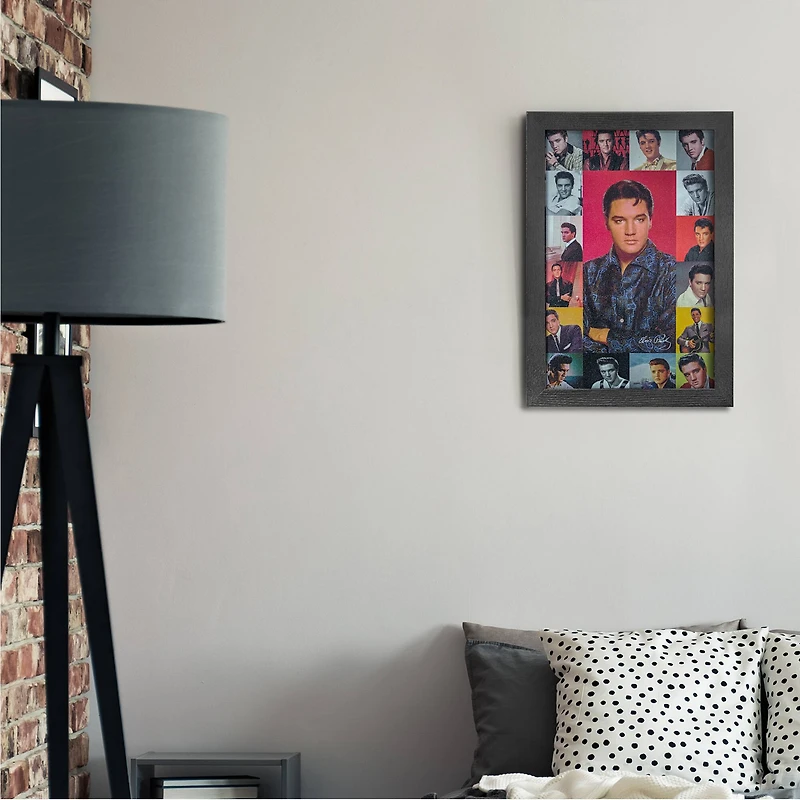 Elvis Presley Photo Collage Framed Wall Art