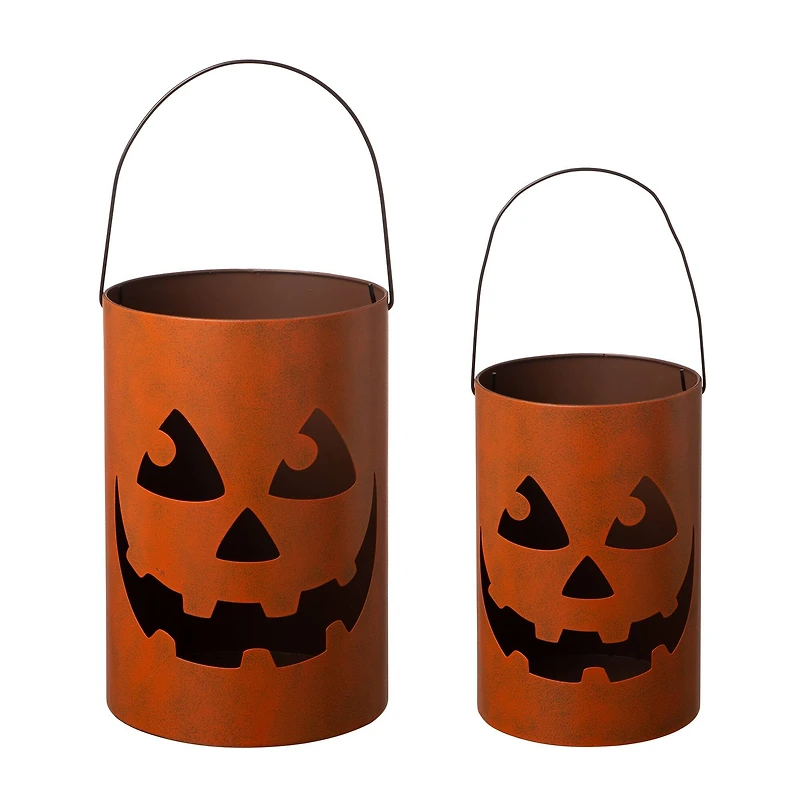 GlitzHome® Halloween Jack-O-Lantern Set