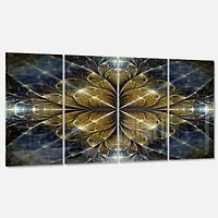Designart - Digital Gold Fractal Flower Pattern